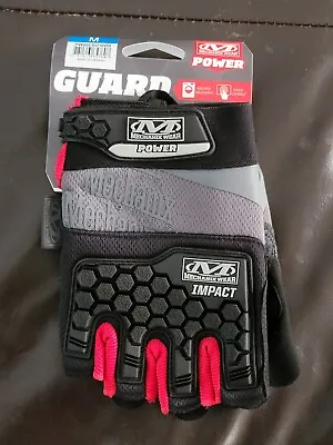 Mechanix Wear Power Guard Medium Fingerless Black Gray Work Gloves PWGD 52 009 • $14.99
