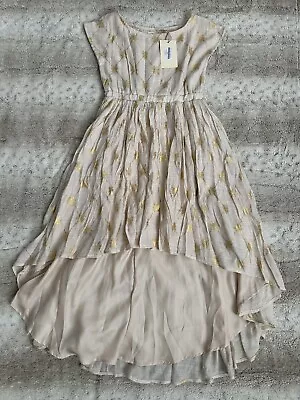 Joyfolie Mia Joy Girls Dress Ivory Gold Size 8 Years NWT • $14.99