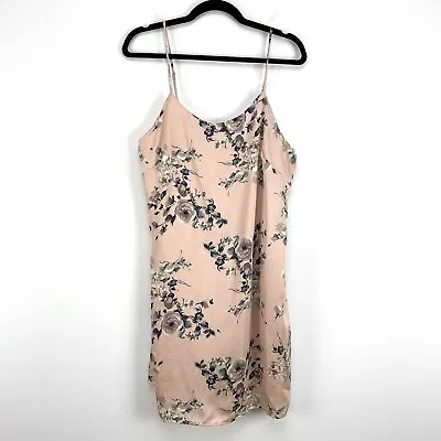 Soprano Womens Pink Floral Slip Dress Size Large Sleeveless • $15