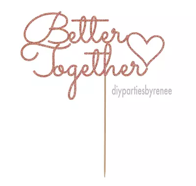 $18 • Buy Cake Topper - Love - 20+ Colours - NEXT DAY POST - Wedding - Better Together