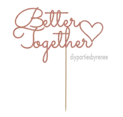 $18 • Buy Cake Topper - Love - 20+ Colours - NEXT DAY POST - Wedding - Better Together