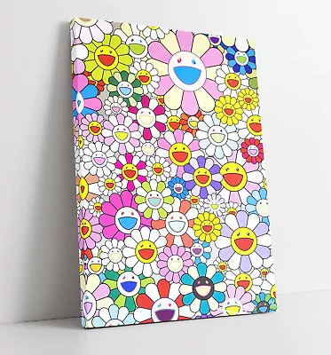 Murakami Flowers 2 Canvas Wall Art Float Effect/frame/picture/poster Print- • £89.99