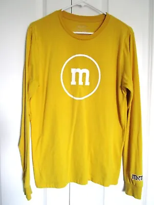 M&M's Chocolate Candy Logo Yellow Long Sleeve TShirt Men Women • $14.50