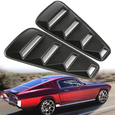 $29.90 • Buy For 2005 - 2014 Ford Mustang 1/4 Quarter Side Window Louvers Scoop Cover Vent