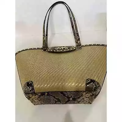 Michael Kors Tote IZZY New With Tags Metal Pegs In Diamond Print Leather Decora • $150