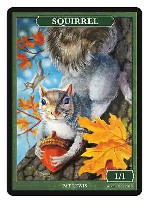 Squirrel Token  Artist Pat Lewis  MTG Token Givememana • $2