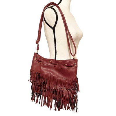 £17.78 • Buy Bucket Bag Crossbody Purse Cowgirl Western Rodeo Boho Festival Hippie Fringe