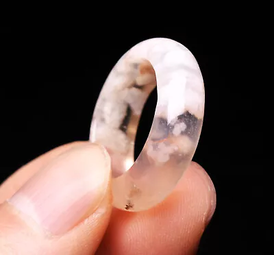 4.3g Natural Cherry Blossom Agate Quartz Crystal Ring AAA • $1.50