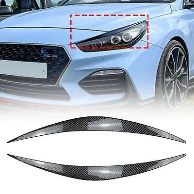 2×For Hyundai I30N MK3 Hatchback 2017-2019 Headlight Eyelid Eyebrow Trim Cover • $24.10