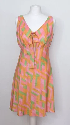 £15 • Buy 1960s Gogo Dress Pastel Retro A Line Bow Old Swing Geomeric Mod 10 12 Satin Bow