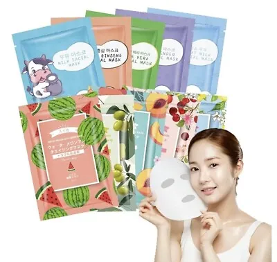 Mooyam Korean Facial Mask Sheet Mask Pack - Set Of 10 • £6.99