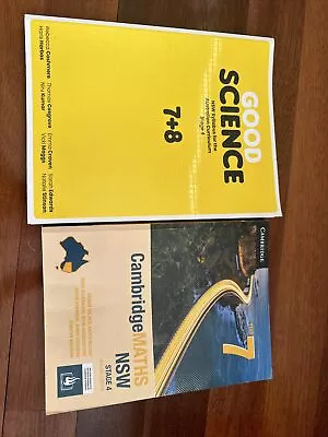 Good Science 7+8 And Cambridge Maths NSW Stage 4 (year 7) • $45