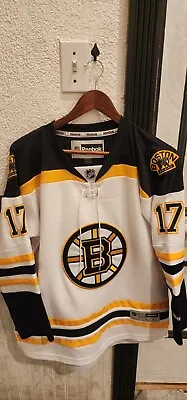 NHL Reebok Boston Bruins Milan Lucic Jersey 17 Youth L XL 18-20 Boys White SEWN • $39.99