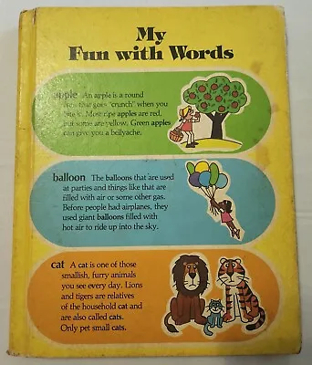 Vintage My Fun With Words Picture Dictionary ~ Vol A-K ~ 1974~ Hardcover • $3.99