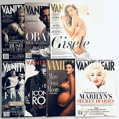 Vanity Fair Magazine Lot Of 7: Marilyn/Demi/Obama/Gisele/Jimmy/Cate/SNL • $34.95