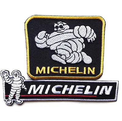 Michelin Man Tyres Classic Motorsport Racing Car Embroidered Patch X2 Uk Seller  • £4.99