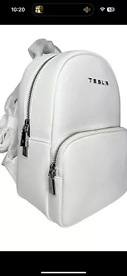 TESLA - Mega [mini]  S 3 X Y Pack White Vegan Premium Leather NEW ELON BACKPACK • $300