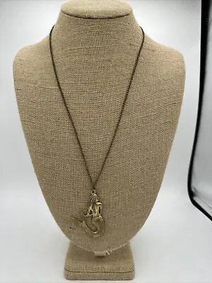 Mermaid Pendant Necklace Gold Metal Women’s Accessories Jewelry • $10