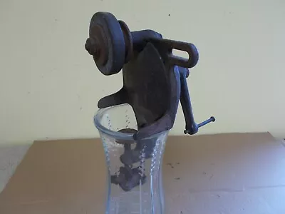 Vintage Black Hawk Tool Grinder Bench Top Hand Crank Clamp On Sharping • £65.01