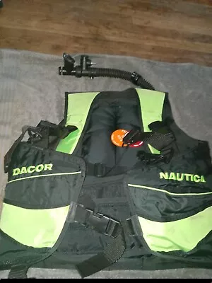 Dacor Nautica Scuba Bcd Black Green Size Small TESTED And Works • $29.95