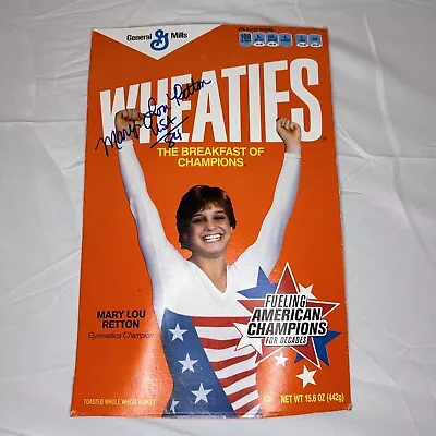 Signed Wheaties Mary Lou Retton USA 84 • $27.99