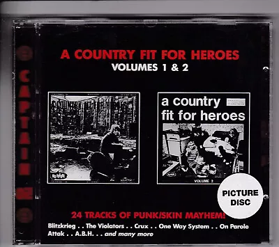 A Country Fit For Heroes Volumes 1 And 2 Punk Compilation CD (Captain Oi! 1994) • £7.50