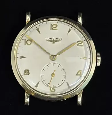 Vintage 1950 Longines Mens Watch 10K Gold Filled 31mm Case Small Seconds 17j • $95