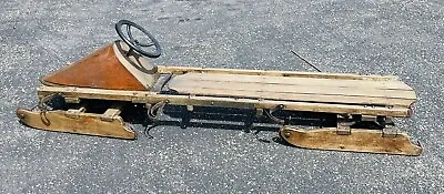 Antique Sleigh Coffee Table RUSTIC SHABBY CHIC SLED HOLIDAY MUSEUM LODGE • $199.95