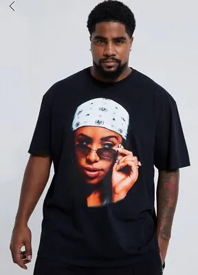 Vintage Aaliyah Licence Graphic Tee Boohoo Man • £10