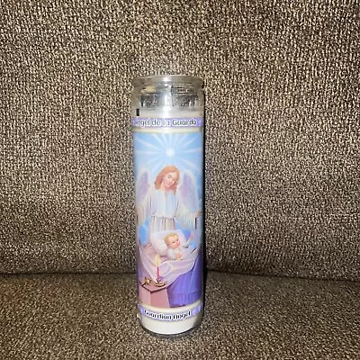 Guardian Angel Candle Angel De La Guarda With Prayer On Back 2  X 8  7 Day • $14.99