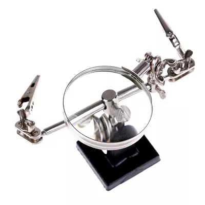 5X Third Hand Soldering Iron Stand Help Clamp Vise Clip Magnifying Glass Too` Sp • £8.81