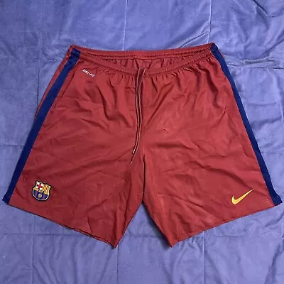 Nike FC Barcelona Dri-Fit Striker Soccer Football Authentic Shorts Men’s Sz 2XL • $30