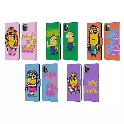 MINIONS RISE OF GRU(2021) 70'S LEATHER BOOK WALLET CASE FOR APPLE IPHONE PHONES • $22.95
