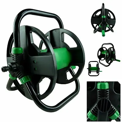 30m  Portable Hose Reel Compact Water Pipe Trolley Cart Holder Garden Bnib • £14.99