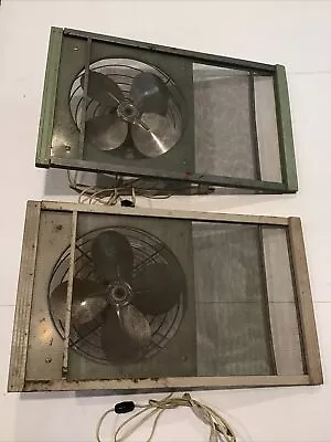 Lot Of 2 Vintage Marvin Fan Expandable Screen Window Unit W/ 8 Metal Fan Working • $149.95