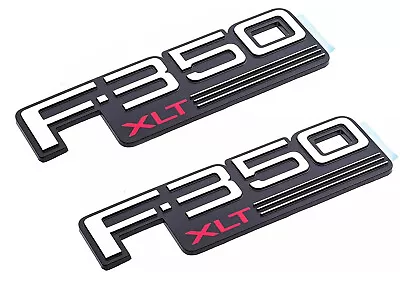 Pair Set 1992-1997 F-350 XLT FENDER EMBLEMS BADGES REPLACEMENT FOR  F-350 • $33.99