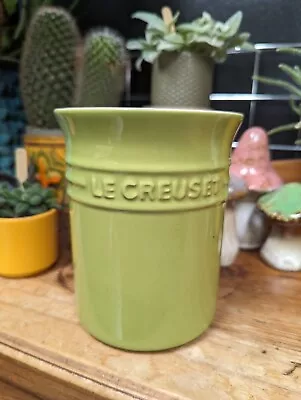 Le Creuset Green Stoneware Utensil Pot Rrp £37 Great Condition  • £17.99