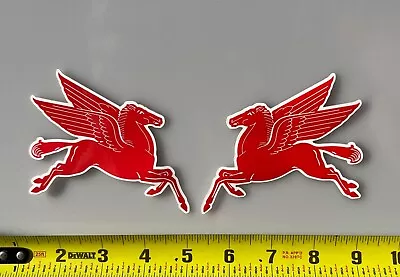 Set Of 2 Vintage Mobile Oil Pegasus Formula1 Racing Vinyl Sticker Decal Car Wall • $8