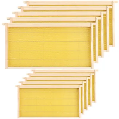 10pc Assembled National Beehive Box Super & Brood Bee Hive Frames And Foundation • £35.95