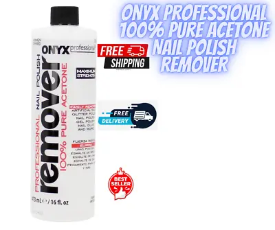 Onyx Professional 100% Pure Acetone Nail Polish Remover 16 Fl Oz • $5.49