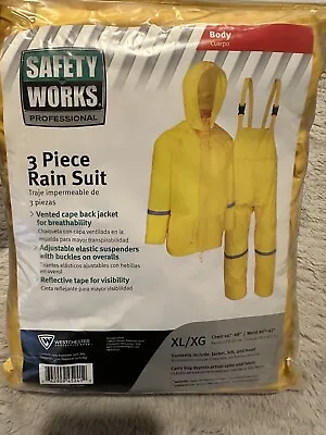 Safety Works Professional Yellow Rain Suit -XL Brand New • $21.95