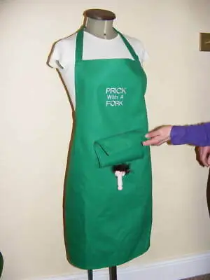 NOVELTY APRON For MEN   PRICK WITH A FORK   With SECRET WILLY 6 Colors • £25