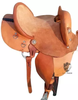 WILD RACE Australian Style Half Breed Aussie Stock Leather Saddle High Quality • $498