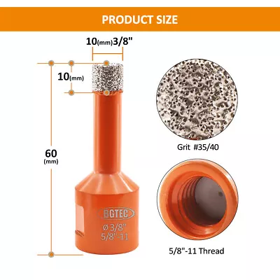 2pcs 6-16mm Diamond Drilling Bits Marble Granite Hole Saw 5/8-11 Drill Cutter • $16.91