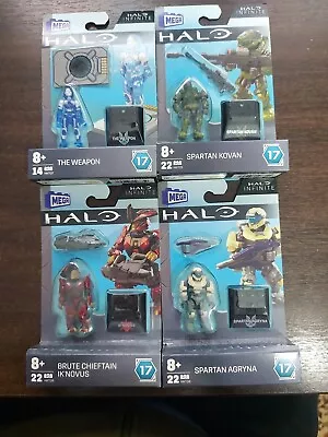 4 X Figures Halo Mega Blocks Spartan Brute Cortana • £30.50