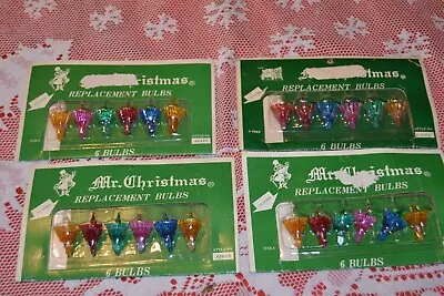 Vintage Christmas ~ Mr. Christmas Replacement Bulbs 24 Bulbs W Light Covers 3 V • $12.99