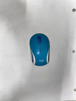 Wireless Mini Mouse M187 Pocket Sized Ultra Portable Mouse For Laptops - Teal • $8.95