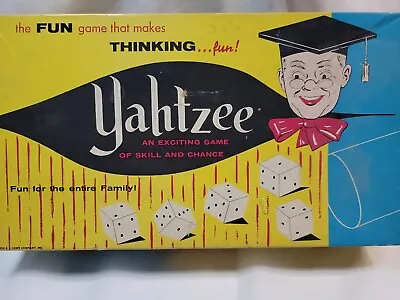 Yahtzee Vintage1961 Original Board Game No. 950 Dice Score Pads Chips Family FUN • $34.99