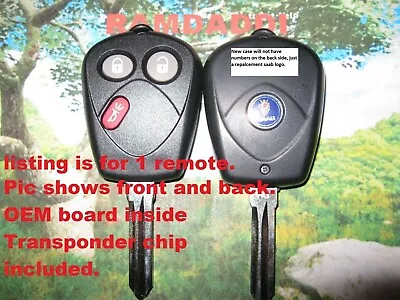 $47.95 • Buy OEM Board SAAB 9-7x Remote Head Key Fob New Transponder Chip Uncut Blade 