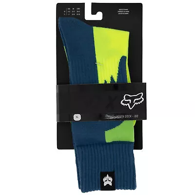 Fox Racing Youth 180 Flora Offroad Socks Secure Fit Arch Support Blue/Yellow • $16.95